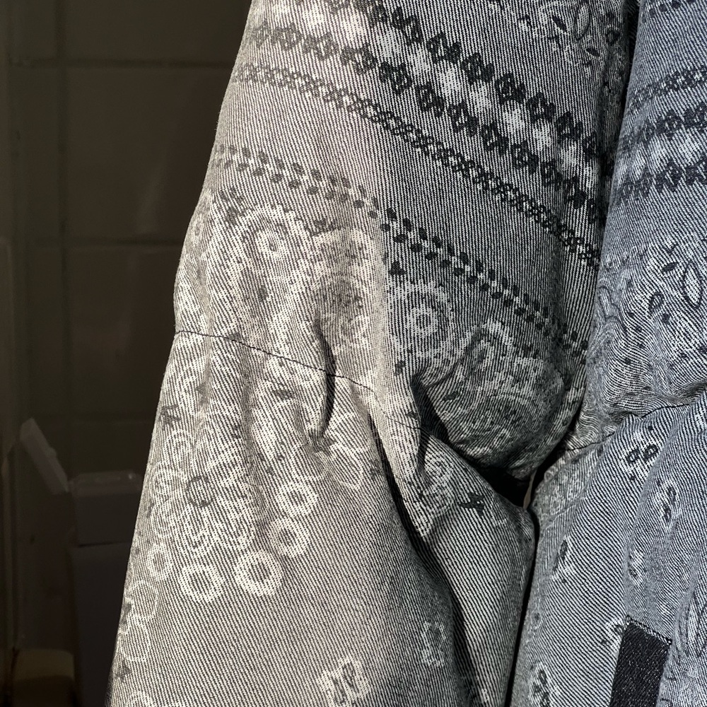 Hudson Paisley Denim Puffer  “Nuptse”【Denim/Floral】【M】
